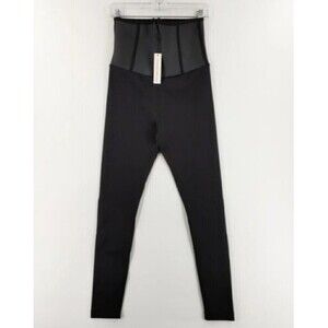 Secndnture Womens Shape Waist Training Leggings Small Black High Waist Belt